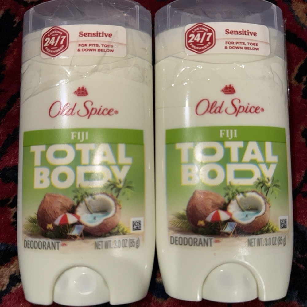 Old Spice Total Body Sensitive 24/7 Fresh Deodorant Stick, Fiji, 3oz (pack of 2)